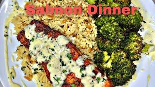 Salmon and Rice Pilaf Dinner | How to Skin Salmon