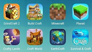 GrindCraft 2, Build Craft, Minecraft, Planet, Crafty Lands, Craft World, EarthCraft, Survival Craft