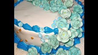 CASCADE CAKE DESIGN QUICK & EASY FOR BEGINNERS | BOILED ICING | CHOCHON CAKES