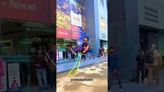 Backflip with rope  public reaction  #skipping #shortfeed #jumprope #ytshorts #viral 