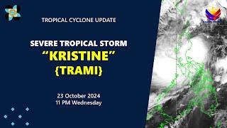 Press Briefing: Severe Tropical Storm #KristinePH {TRAMI} at 11PM | October 23, 2024 - Wednesday