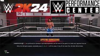 APPLYING SUBMISSIONS / WWE 2K24 Performance Center Walkthrough #14