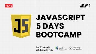 Day 1 | Introduction to JavaScript, Variables & Operators