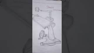 microscope drawing #how to draw microscope easily #youtubestatus#shorts  #assam.