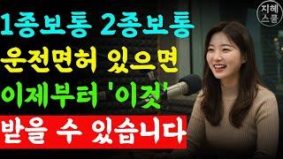 운전 안 해도 혜택이 생깁니다!1종 보통, 2종 보통 운전면허증을 갖고 계신 분이라면2025년 7월부터 꼭 확인하셔야 할 제도가 시작됩니다.ㅣ지혜스쿨