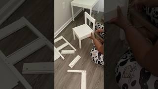 Watch me put together my toddler’s table and chairs from wayfair