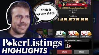 Girafganger "celebrates" his $50k win!: Online Poker Highlights!