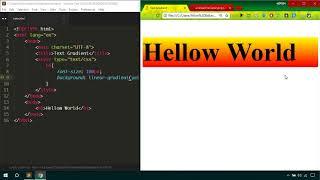 Text Gradient | CSS3 | linear-gradient Parameters | CSS3 tutorials