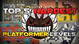 Top 5 Hardest Unrated Platformer Levels in Geometry Dash! (SHOWCASE)