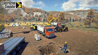 Construction Simulator 23 - TimelapseMultiplayer New DAF - Meiller Pack - New Mission Fishfarm 