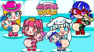 Lady Bug, Barbie, Cinnamoroll and Candy Princess are PREGNANT!  Avatar World | Toca Life World