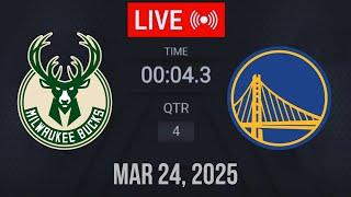 NBA LIVE! Golden State Warriors vs Milwaukee Bucks | March 24, 2025 | 2025 NBA Season Live 2K