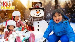 Kaji Kids Have Fun in the Snow! Winter Games & Activities!