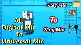 How to use any Digital mic any phones /5 pin to 2 Pin Universal Mic Convert.