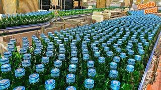 엄청납니다! 하루에 100만병 생산하는 경남 대표소주 좋은데이 대량생산 현장 / Korean soju mass production factory