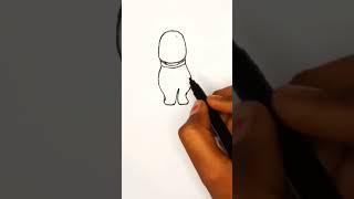 celebrate International dog day | dog drawing | how to draw a dog #shorts #internationaldogday