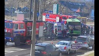 Девушка попала под автобус на перекрёстке ул. Луцкой и 28 Июля в Бресте