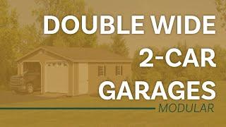 Doublewide 2-Car Modular Garages by Stoltzfus Structures