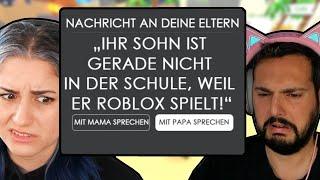 UNSERE ELTERN BEKOMMEN IMMER EINE NACHRICHT, WENN WIR ROBLOX SPIELEN...das ist fies!