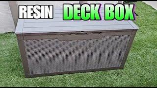 UNBOXING & Assembling This 100 Gallon Resin Waterproof Deck Box