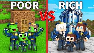 Mikey POOR vs JJ RICH POLICE Family in Minecraft (Maizen)