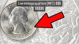 Looking for the lowest minted quarters!!!! #coinroll #quarter #coin #money #youtubemoney