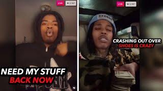 Dthang Reacts To Kay Glizz Crashing Out After His Girlfriend Takes $150 & His Shoes From Him