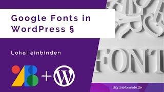 Google Fonts lokal einbinden mit wenigen Klicks! (2022)