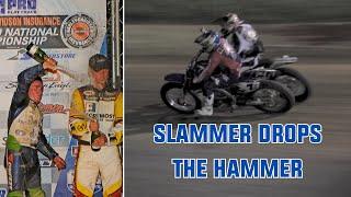 Halbert and Wiles Fight after Flat Track Race