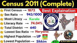 Census 2011 | जनगणना 2011 | Most Important Questions Of Census 2011 | Top MCQs | SSC CGL MTS 2024