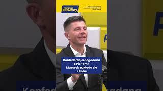 Konfederacja dogadana z PiS-em? Mazurek zakłada się z Petru  #polityka #fakty #rmf