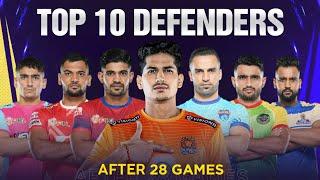 PKL 2024 - Top 10 Defenders After 28 Matches | Fazel, Gaurav, Sumit & More