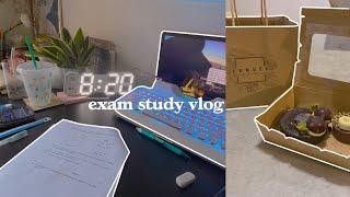 exam week study motivation ️ : cramming for exams, sweet treats, productive study vlog singapore