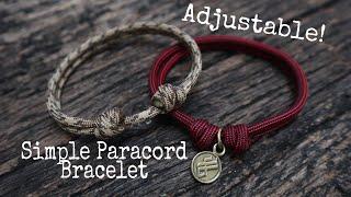 SUPER EASY! SIMPLE PARACORD BRACELET AND ADJUSTABLE! FRIENDSHIP BRACELET.