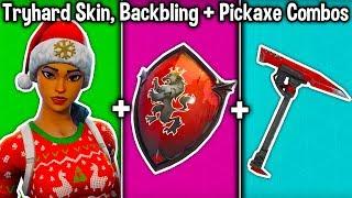 10 TRYHARD SKIN, BACKBLING + PICKAXE COMBOS in Fortnite! (tryhard skin combinations)