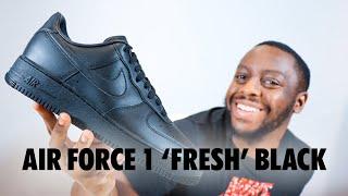 Nike Air Force 1 '07 FRESH Triple Black On Foot Sneaker Review QuickSchopes 409 Schopes DM0211 001