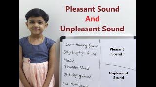 PLEASANT SOUND and UNPLEASANT SOUND. A matching activity.