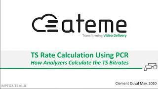 MPEG2-TS Rate Calculation Using PCR