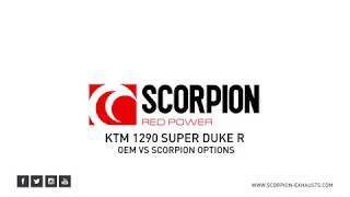 Scorpion Serket Taper and Red Power Silencer Exhaust KTM 1290 Super Duke R