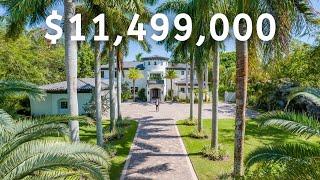 $11.5M Modern Mediterranean Miami Villa with PICKLEBALL COURT, GYM, SAUNA, & 1 ACRE in Pinecrest, FL