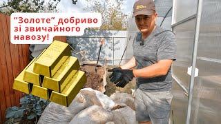 Купили 10 мішків навозу- перетворюємо його на "золоте" для рослин добриво!