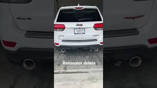 Jeep Grand Cherokee trailhawk 5.7 Hemi rear resonator delete 5” tips