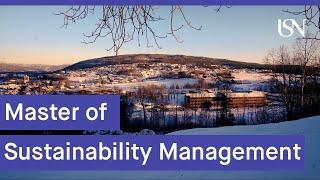 Master of Sustainability Management