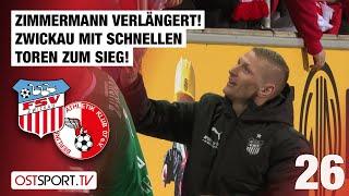 Zimmermann verlängert! Schnelle Tore zum Sieg: Zwickau - Berliner AK | Regionalliga Nordost