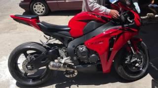 Honda CBR 1000 testing exhaust sound