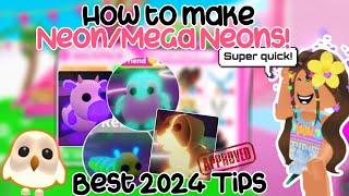 How to Make NEON & MEGA NEON PETS in Adopt Me! *2024 Tips* Its Cxco Twins