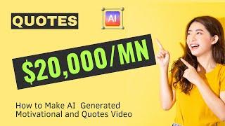 Understanding How to Make AI  Generated Motivational and Quotes Video