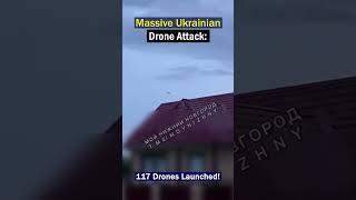 Massive Drone Offensive: Ukraine launched 117 kamikaze drones toward airfields #drones