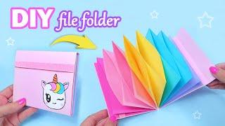 DIY Paper File Folder Easy  DIY Paper Organizer - Easy Paper Crafts - Back to School