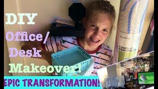 EPIC DIY Office Transformation For Back To School!!! // EOTV